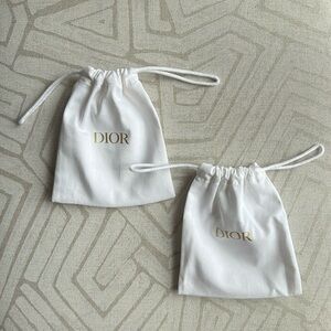 New 2 Dior Cotton Mini Pouches / dust bag - NEW